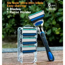 16PCSGillette Fusion 5 universal 6 camadas lâminas de aço inoxidável tiras de lubrificação de segurança unisex