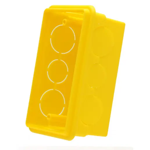 Caixa de Luz Embutir 4x2 Plástico Amarela Ilumi