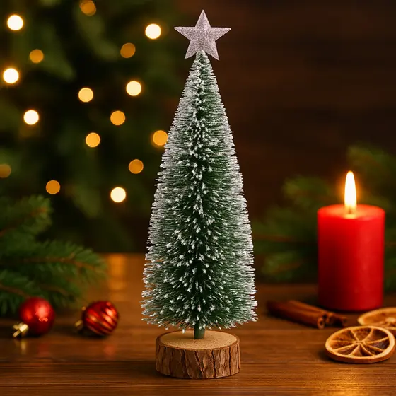 Mini arvore decorativa de led natal para decoração natalina em estantes e mesas