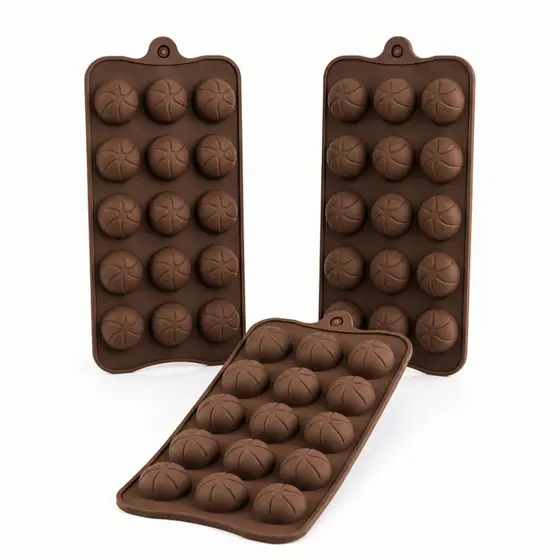 Kit 3 Forma De Silicone Para Chocolates E Doces Sortidas varias cores para fornos e geladeira