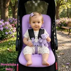 colchonete capa para carrinho acolchoado tamanho universal fofinha lisa e estampado