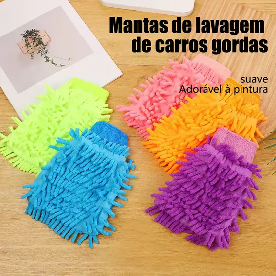 Luva de Microfibra Multifuncional para Limpeza de Carros O Acessório que Oferece Limpeza Geral com Máxima Eficiência