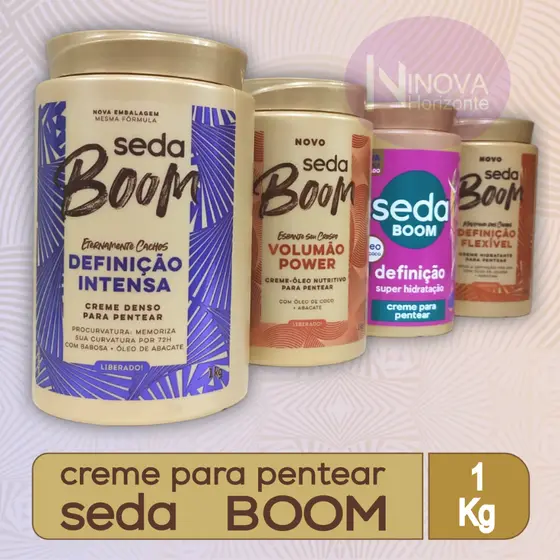 CREME PARA PENTEAR SEDA BOOM - 1 KG