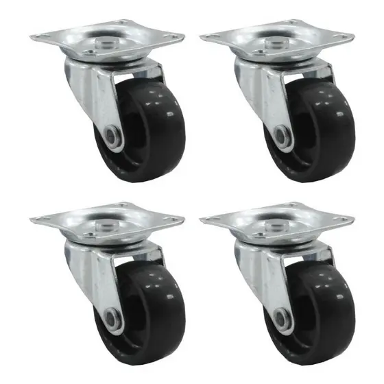 Rodinha 4 Peças Rodizio Rodinhas Mini Rodas Para Móveis Giratórias 3,2 cm Para Móveis 2 Polegadas