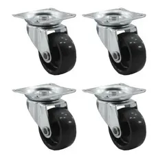 Rodinha 4 Peças Rodizio Rodinhas Mini Rodas Para Móveis Giratórias 3,2 cm Para Móveis 2 Polegadas