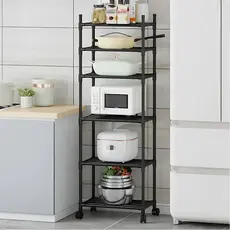 Estante 1,70cm Rack Multiuso 6 Camadas Prateleira Armazenamento Móvel Organizadora Banheiro Cozinha