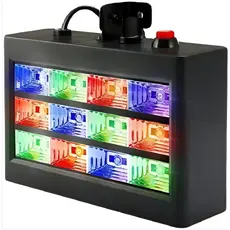 Strobo 12 Leds Rgb/branco 15w Rítmico Bivolt Automático  Bivolt Iluminação Festa Balada DJ