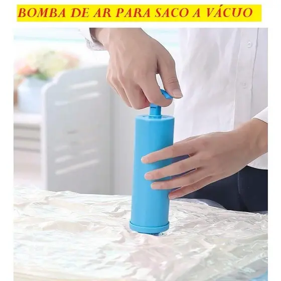 Bomba De Ar Manual 22x5CM Para Saco Á Vácuo Colorido Somente A Bomba Fácil E Prático De Se Usar