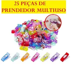 Prendedor De Plástico Multiuso 25 Peças De Pregadores Top Útil Prático E Fácil Para Costura