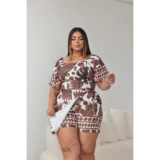 Conjunto  feminino Plus Size conjunto saia short  TAMANHO UNICO 46 AO 50