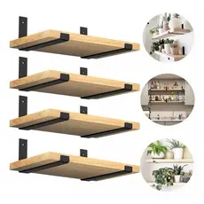 1 a 4 Prateleiras industrial DE 40cm a 60CM + kit instalação e suporte de ferro cantoneira mão francesa invertida