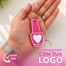 Kit 90 Unidades de Chaveiro Abridor de Lata Personalizado com Sua Logo Manicura Nails Brinde Presente Mimo