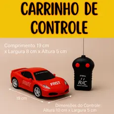 Carrinho Remoto Controle Remoto Corrida Brinquedo Speed Racing  2 Funções Frente e Ré Infantil