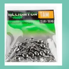 Kit 02 Girador Simples Alligator Pesca Brasil - Black Niquel