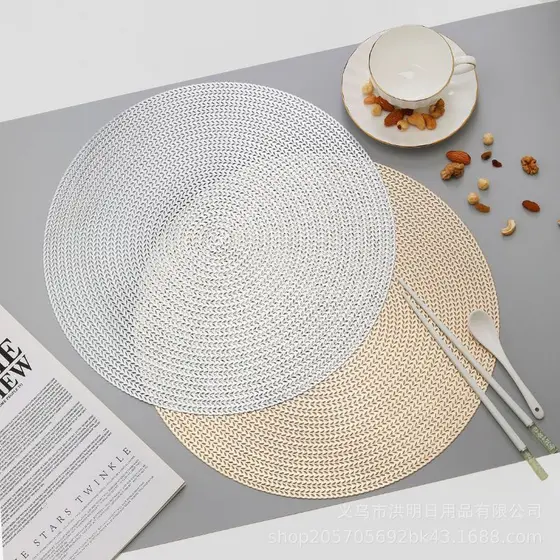 Tapete De Mesa Posta Redondo Design Elegante Impermeável