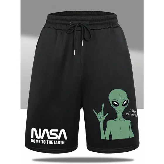 Bermuda Short Masculino Shorts Treino Et Nave Extraterrestre Alien