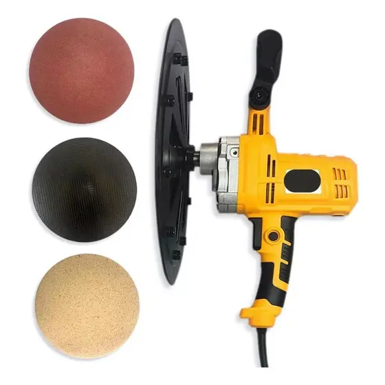 Desempenadeira Elétrica Profissional 1200W 15” 380mm p/ Reboco + 3 Discos 110V/220V ABNT