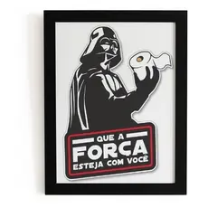 quadro decorativo star wars que a força esteja com vocÊ  20x30 alta qualidade 4k