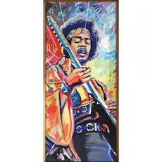 adesivo para porta Jimmy Hendrix aquarela 83x213