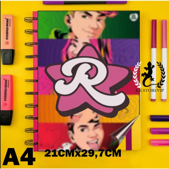capa de caderno Emilly Vick Os Rosas Adesivo A4  Alta qualidade