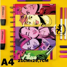 Adesivo A4 capa de caderno Emilly Vick Os Rosas Alta qualidade 8k