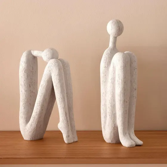 Escultura Decorativa Minimalista de Poliresina