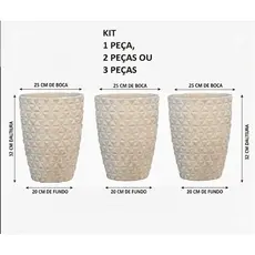Vasos de Polietileno Para Plantas Jardim Sala Luxo diamante P, M G