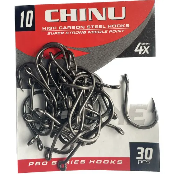 Anzol Marine Sports Super Chinu 4x Black - Tamanho 10 PCS 30