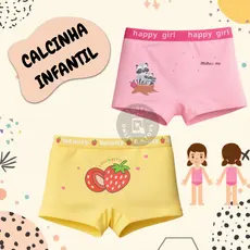 Kit Até 10 Calcinhas Importada box Shortinho Infantil menina Estampada