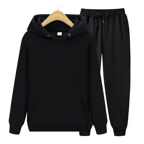 Conjunto Moletom Canguru + Calça Moletom Flanelado Sem Estampa Várias Cores Unissex