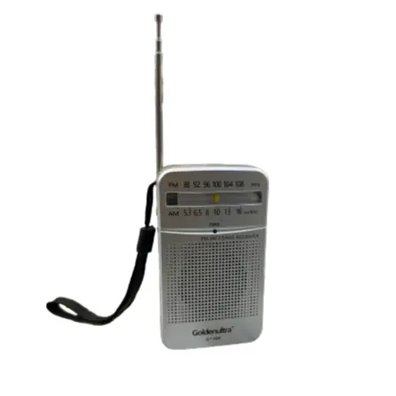 Mini Rádio Portátil Bandas AM e FM Recarregavel GT-50R