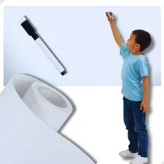 Quadro Adesivo Branco ou Preto Tipo Lousa Rolo 2mx45cm Caneta ou Giz Incluso Quadro Adesivo p/Parede