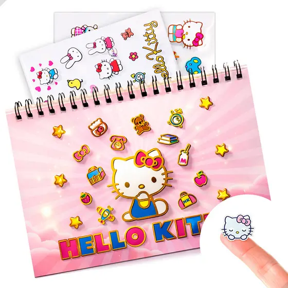 Caderninho de Adesivos +330 Turma da Hello Kitty Criativo Infantil Escolar Decorativos Kawaii