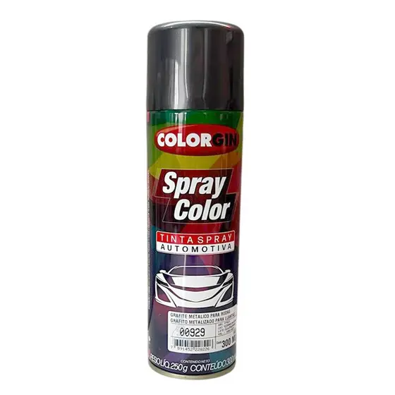 TINTA AUTOMOTIVA SPRAY COLORGIN GRAFITE METALIZ RODAS 300ML