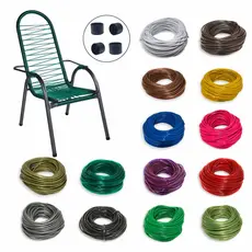 Fio Corda De Enrolar Cadeira Espaguete 1kg Multicores 55m.