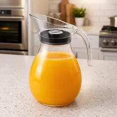 Jarra Elegance Plástico BPA Free 1 ou 2 Litros com Tampa Hermética Ideal para Suco Água e Bebidas