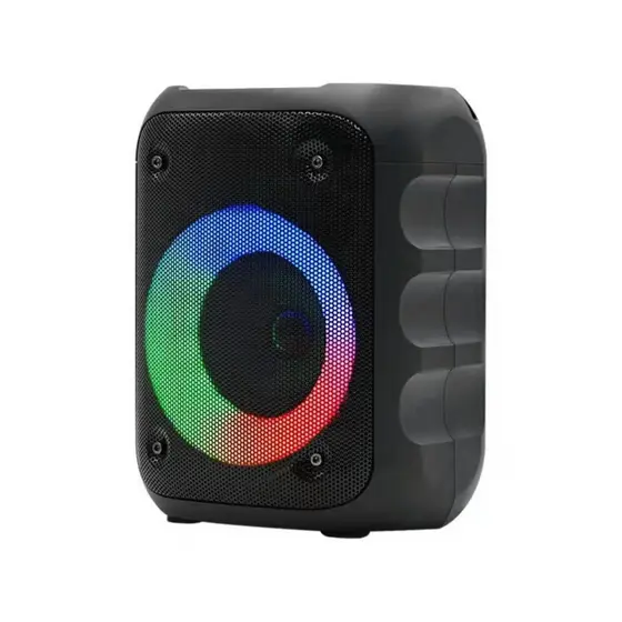 Caixa De Som Bluetooth Recarregável Radio Fm Portatil RGB Colorida Som Hi-Fi Potente