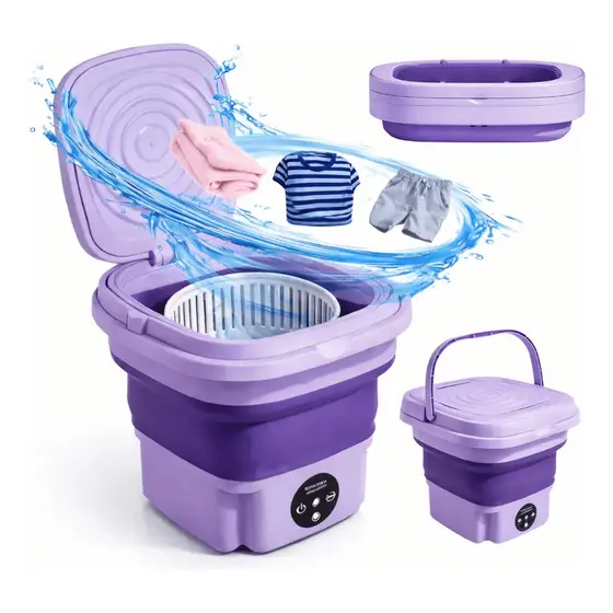Mini máquina de lavar roupa 11L dobrável portátil moderna máquina de lavar automática 110v/220v