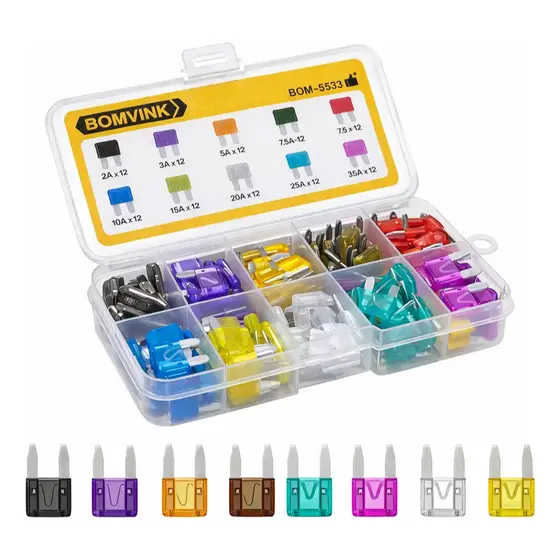 Kit Fusíveis Lâmina Carro Moto Caminhonete 120 Unid Padrão Automotivo Essencial