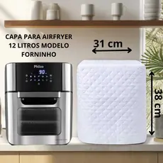 Capa Protetora para Air Fryer 12 Litros - Modelo Forninho 100% Poliéster - Lançamento Airfryer