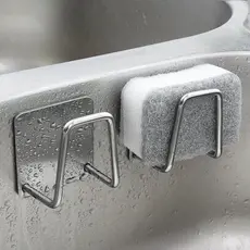 Suporte Para Esponja De Pia Gancho Cozinha Aço Inox Bucha Banheiro Organizador Utensilio