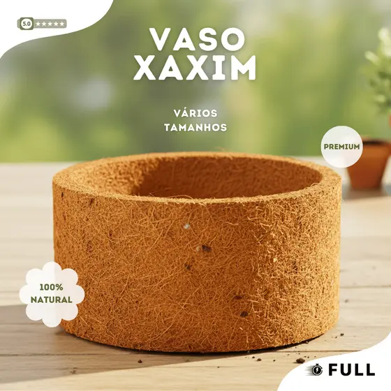 Vaso de Xaxim de Fibra de Coco para Plantas, Orquídeas, Samambaias, Jardins e Vasos Suspensos