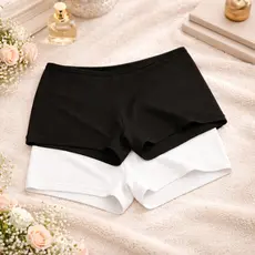 Kit 2 Shortinho Feminino Íntimo Segunda Pele Shorts Anágua Curto Cintura Média