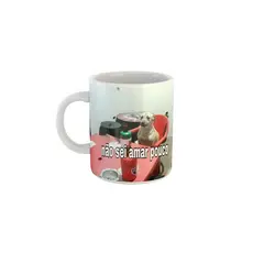 Caneca Doguinho "Não sei amar pouco" Meme