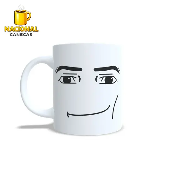 Caneca Meme Roblox - Man Face & Woman Face - Edição Exclusiva