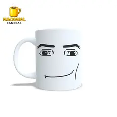 Caneca Meme Roblox - Man Face & Woman Face - Edição Exclusiva