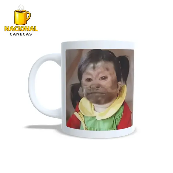 Caneca Meme Macaquinho com Roupas Engraçadas