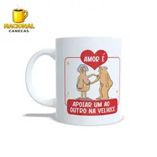 Caneca Presente Marido Esposa Casal Idoso Namorados na Velhice Engraçada Divertida Meme Zoiera