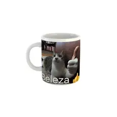 Caneca Engraçada Meme Gatinho Sinal de Positivo