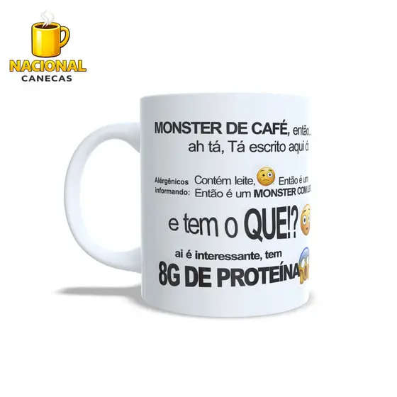 Caneca Davy Jones Monster de Café 8G de Proteína Meme